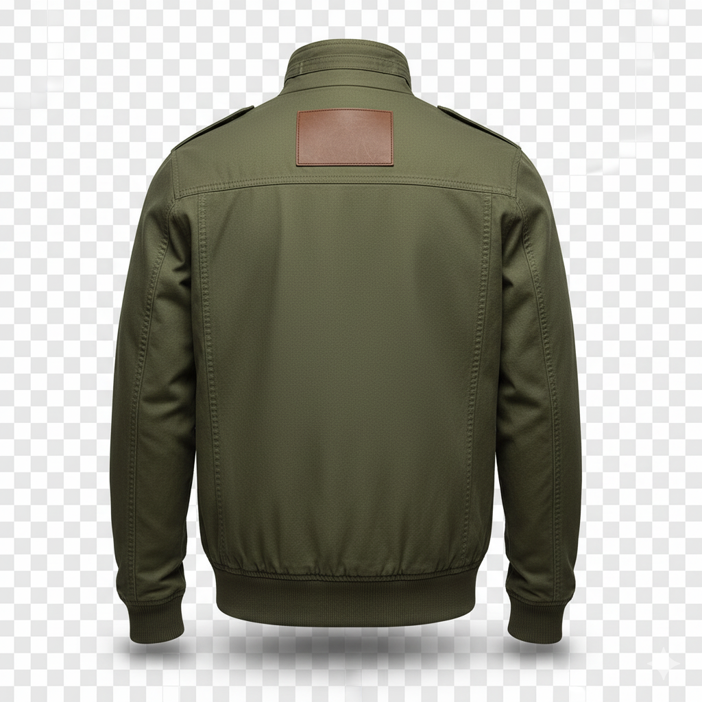 Military-Style Bomber Jacket - Image 3