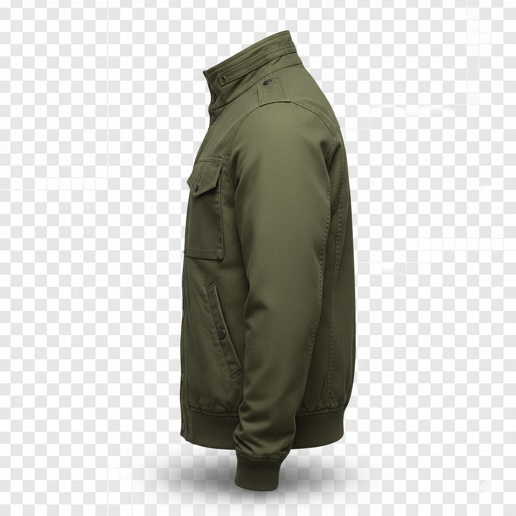 Military-Style Bomber Jacket - Image 2